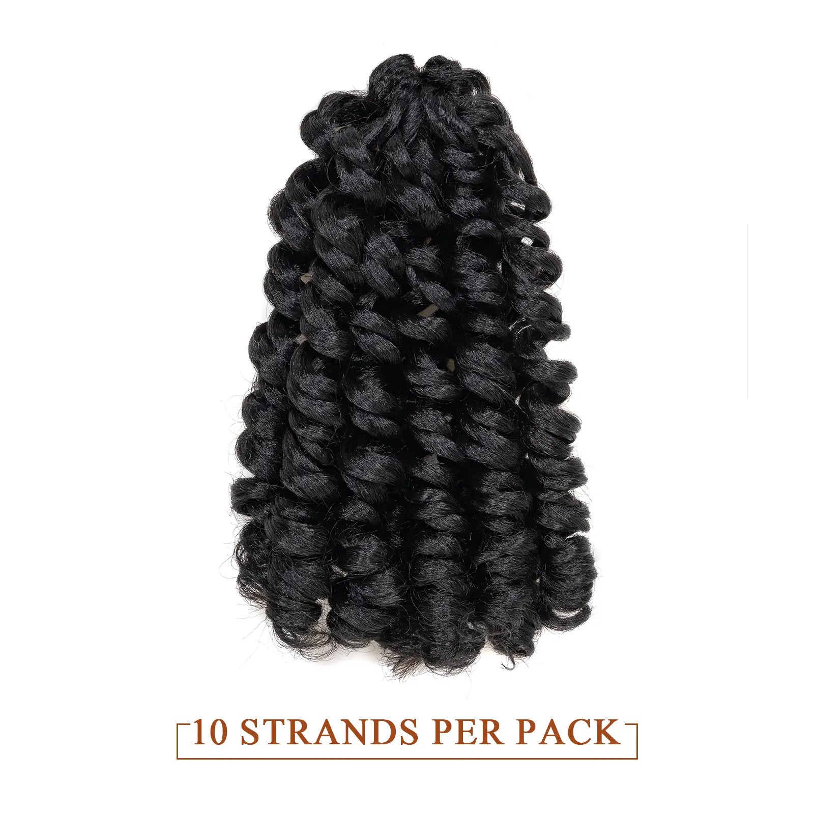 Clearance | Toyotress Wand Twist Crochet Hair | 10-12 Inch Natural Black Pre-twisted Jamaican Bounce Wand Twist Crochet Braids Synthetic Braiding Hair Extensions Toyotress