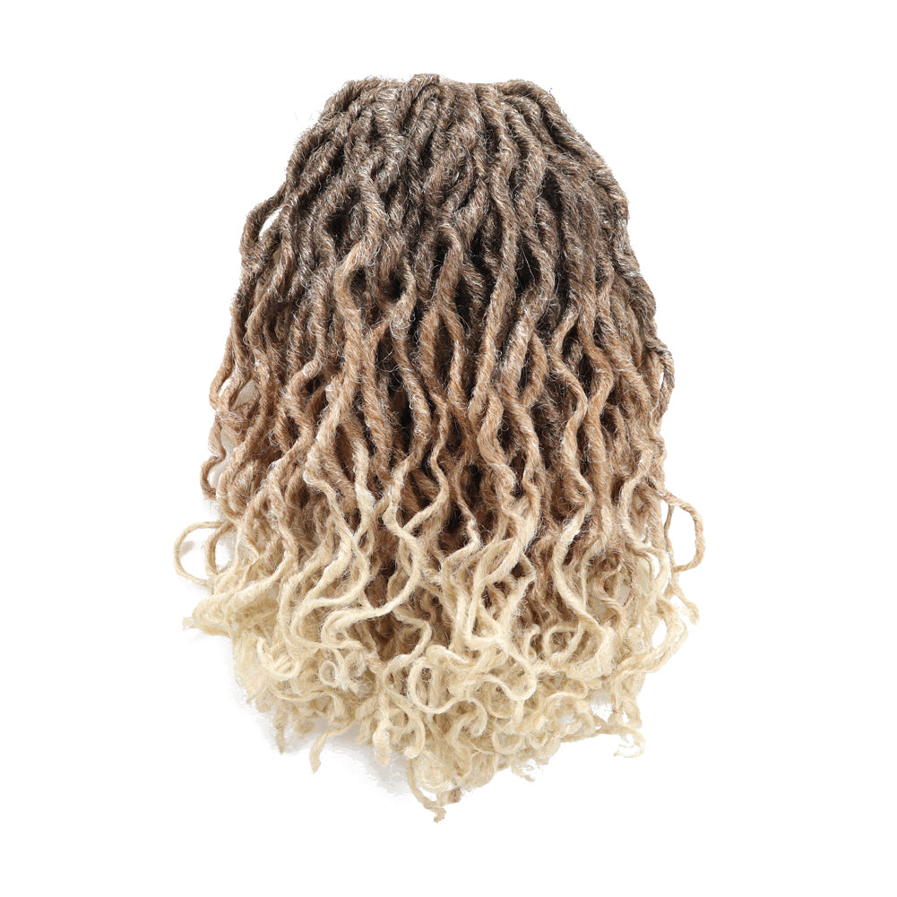 ToyoTress Toceana Curly Locs Crochet Hair - Pre-twisted Distressed Mermaid Crochet Braids Pre-looped Synthetic Braiding Hair Extensions