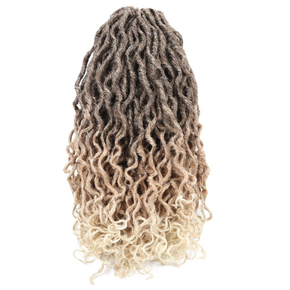 ToyoTress Toceana Curly Locs Crochet Hair - Pre-twisted Distressed Mermaid Crochet Braids Pre-looped Synthetic Braiding Hair Extensions