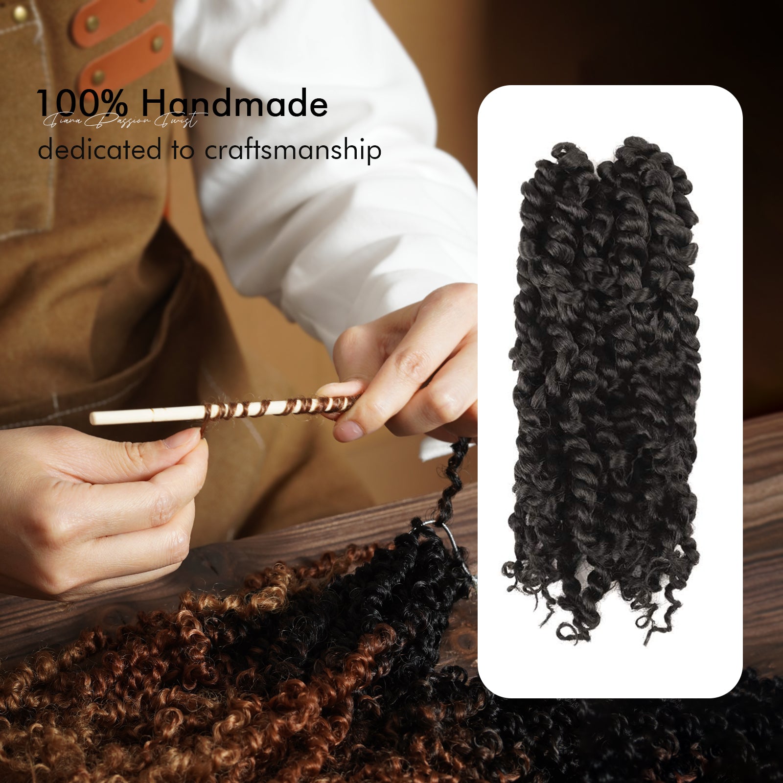 Tiana Passion Twist 6-16 Inch 1 Pack | Pre-Twisted, Pre-Looped Pre-Twisted Synthetic Crochet Hair