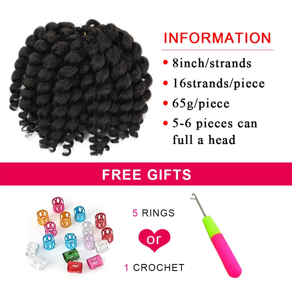 Toyotress Wand Curl Jamican Bounce Curls Synthetic Braiding Hair Exentions