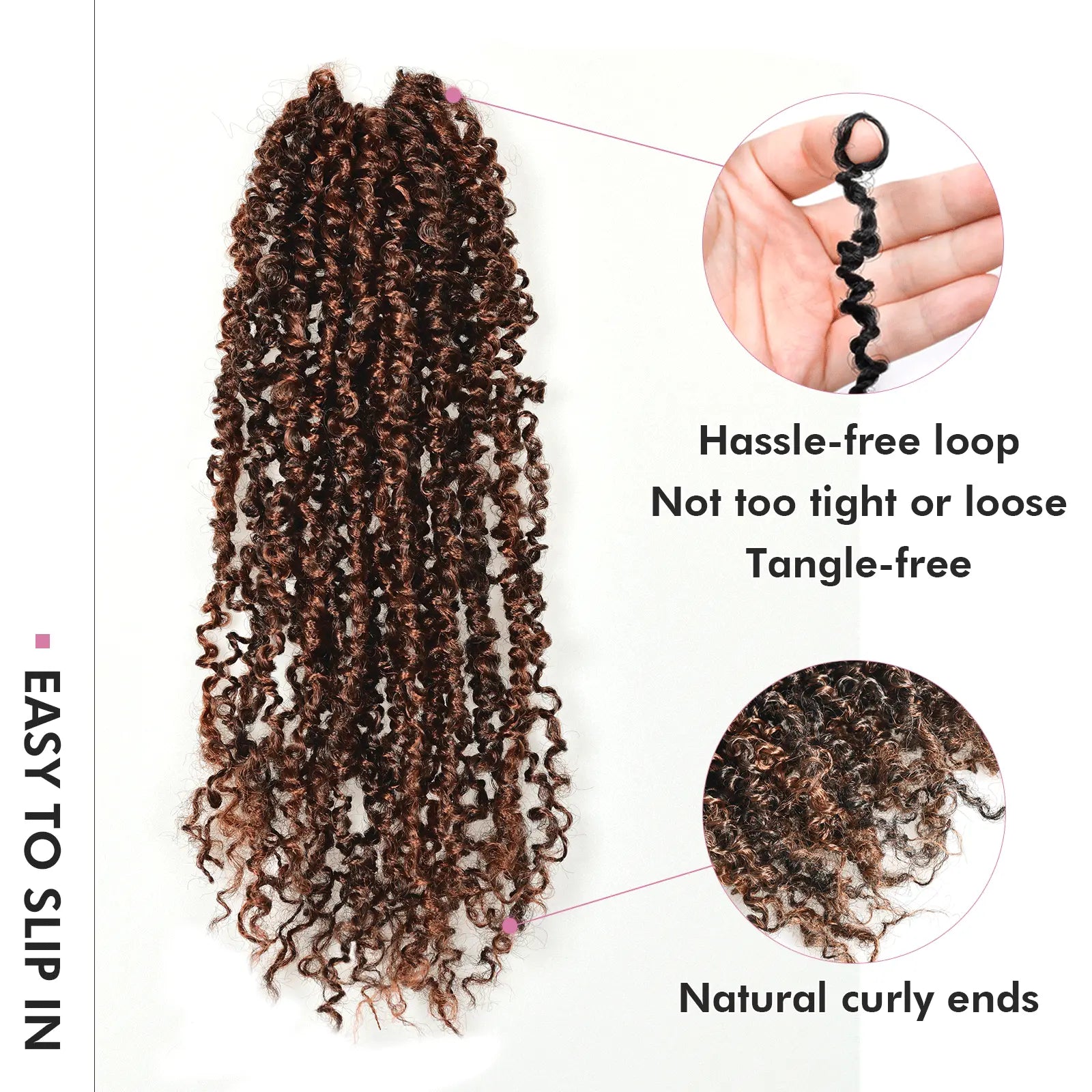 1 Pack YT | Toyotress® Yanky Twist Pre Looped Mini Passion Twist Short Passion Twist Crochet Braids Synthetic Hair Extensions Toyotress