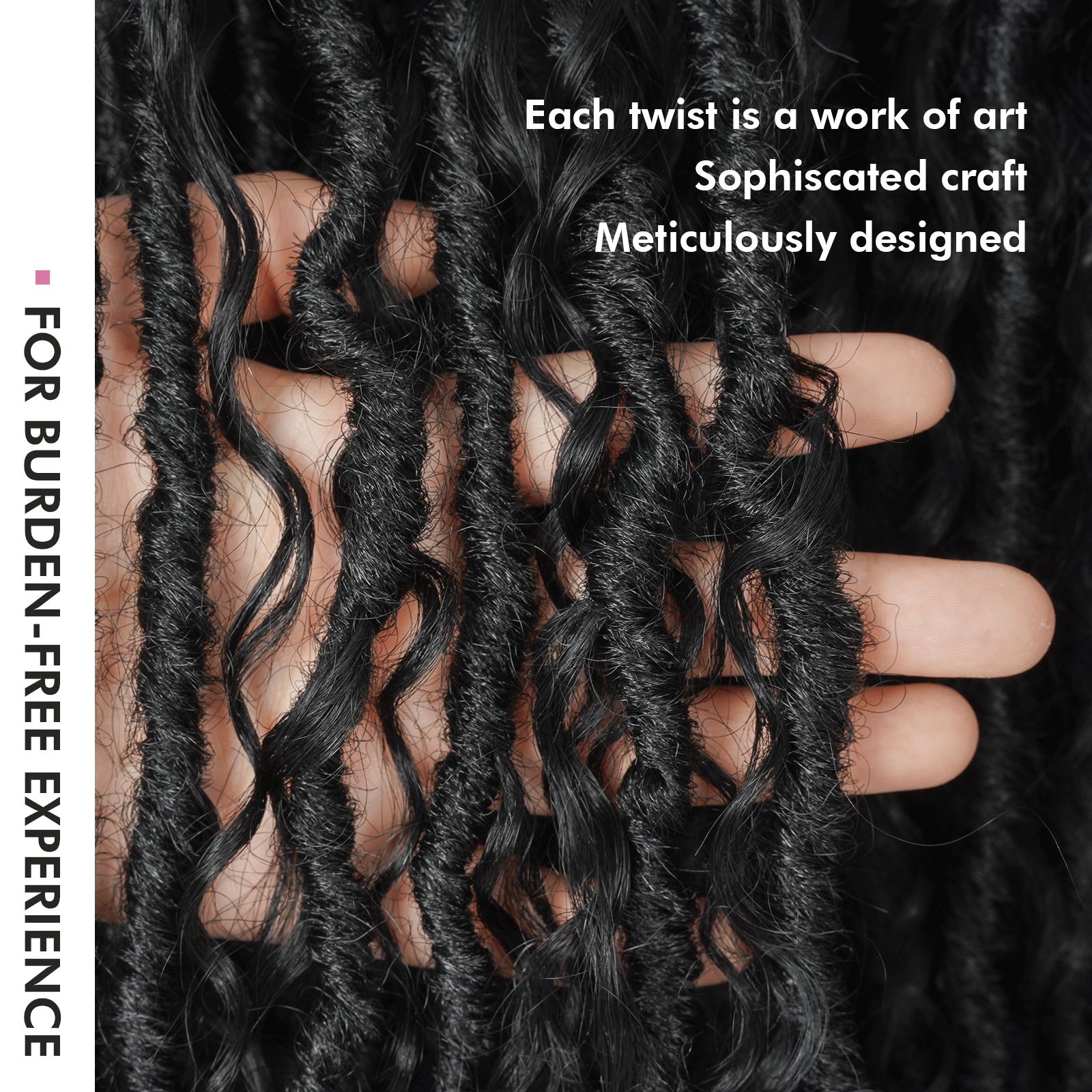 Toyotress Crochet Boho Locs Braiding Hair With Human Hair Curls Pre Looped Goddess Boho Dreadlocks Curly Full Ends Hair Extensions