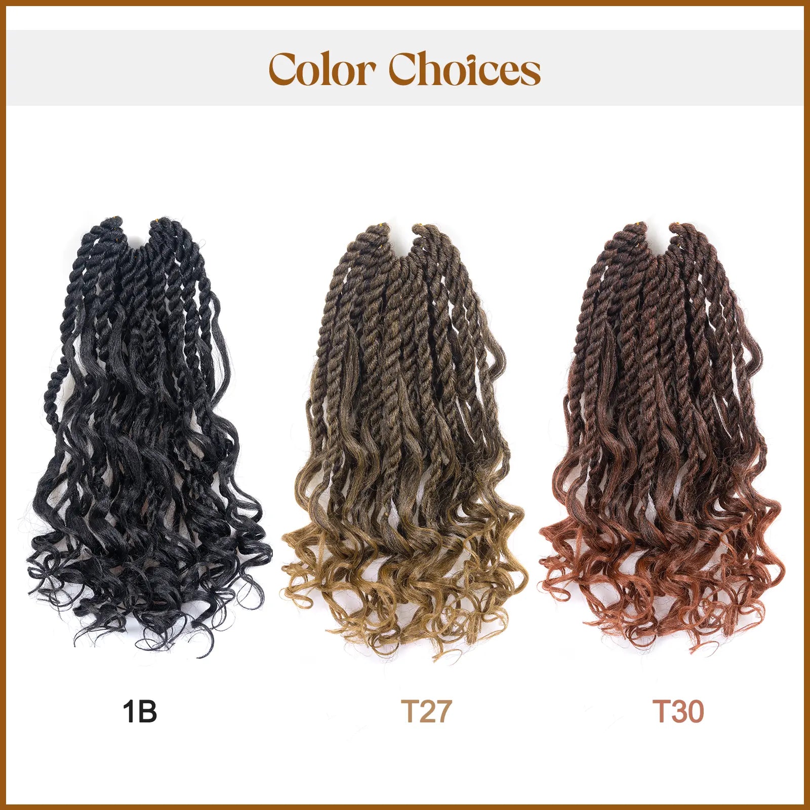 Toyotress Unique Boho Island Twist with Curls Crochet Hair 1 Pack | Crochet Senegalese Twist Pre Looped Senegalese Twist Braiding Hair Wth Curly Ends Crochet for women Toyotress