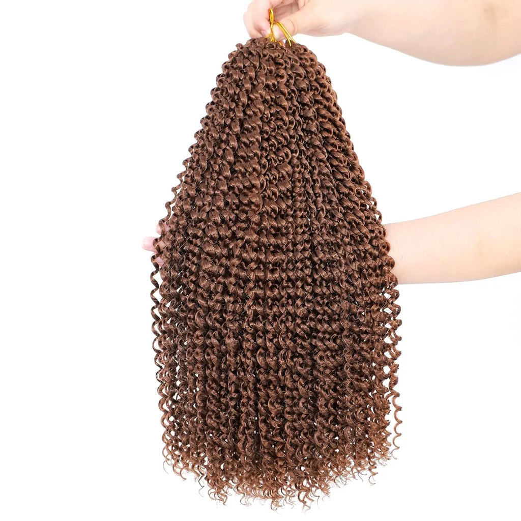 Clearance | TOYOTRESS Water Wave Passion Twist Hair 6/7 Packs - Ombre Orange Water Wave Crochet Braids Synthetic Braiding Hair Extensions Toyotress