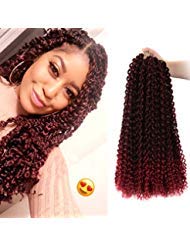 TOYOTRESS Water Wave Passion Twist Hair - Ombre Orange Water Wave Crochet Braids Synthetic Braiding Hair Extensions