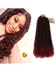 Clearance | TOYOTRESS Water Wave Passion Twist Hair 6/7 Packs - Ombre Orange Water Wave Crochet Braids Synthetic Braiding Hair Extensions Toyotress