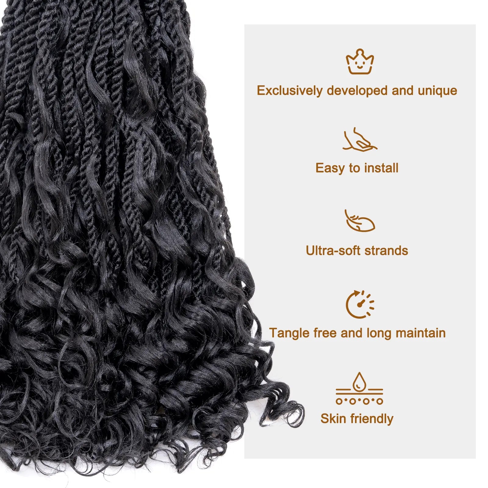 ( US ONLY) FAST SHIPPING ISLAND TWIST | Toyotress® Boho Island Twist Crochet Hair - 8 Packs Short Bob Ombre Brown Boho Havana Twist Crochet Braids Synthetic Braiding Hair Toyotress