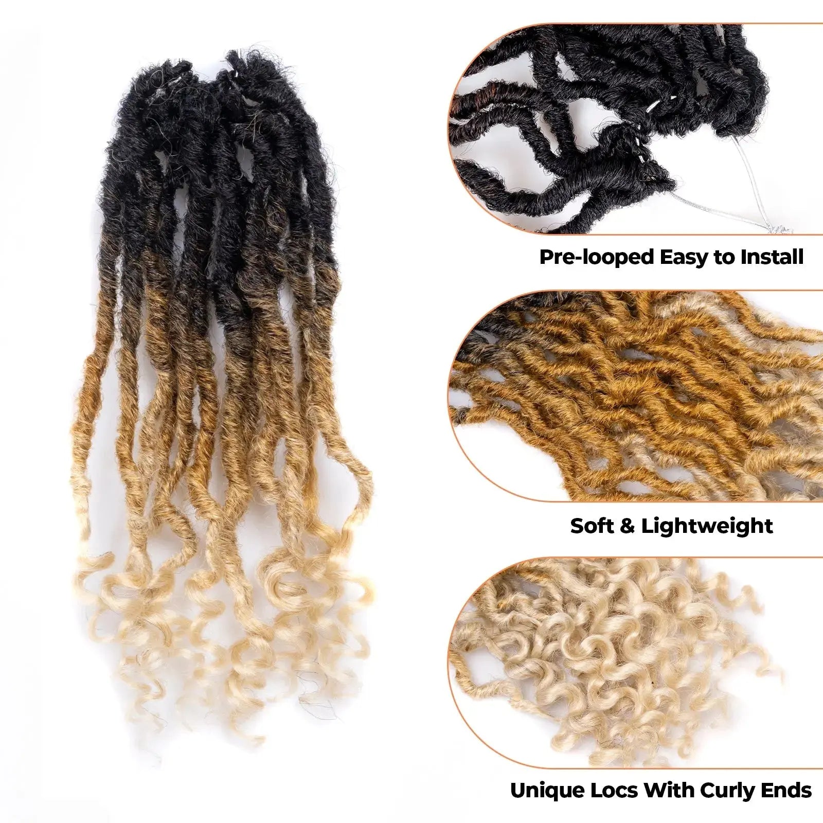 Toyotress Passion Locs Crochet Hair Handmade Curly Hair Crochet Synthetic Braiding Hair