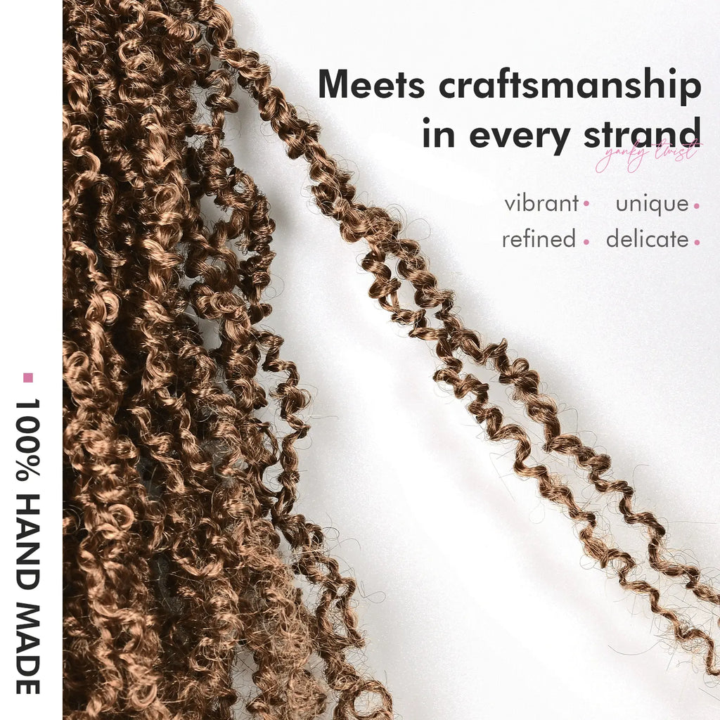 8 Packs YT |  Toyotress® Yanky Twist Crochet Hair Mini Passion Twist Short Passion Twist Pre Twisted Bob Twist Hair Extensions Toyotress