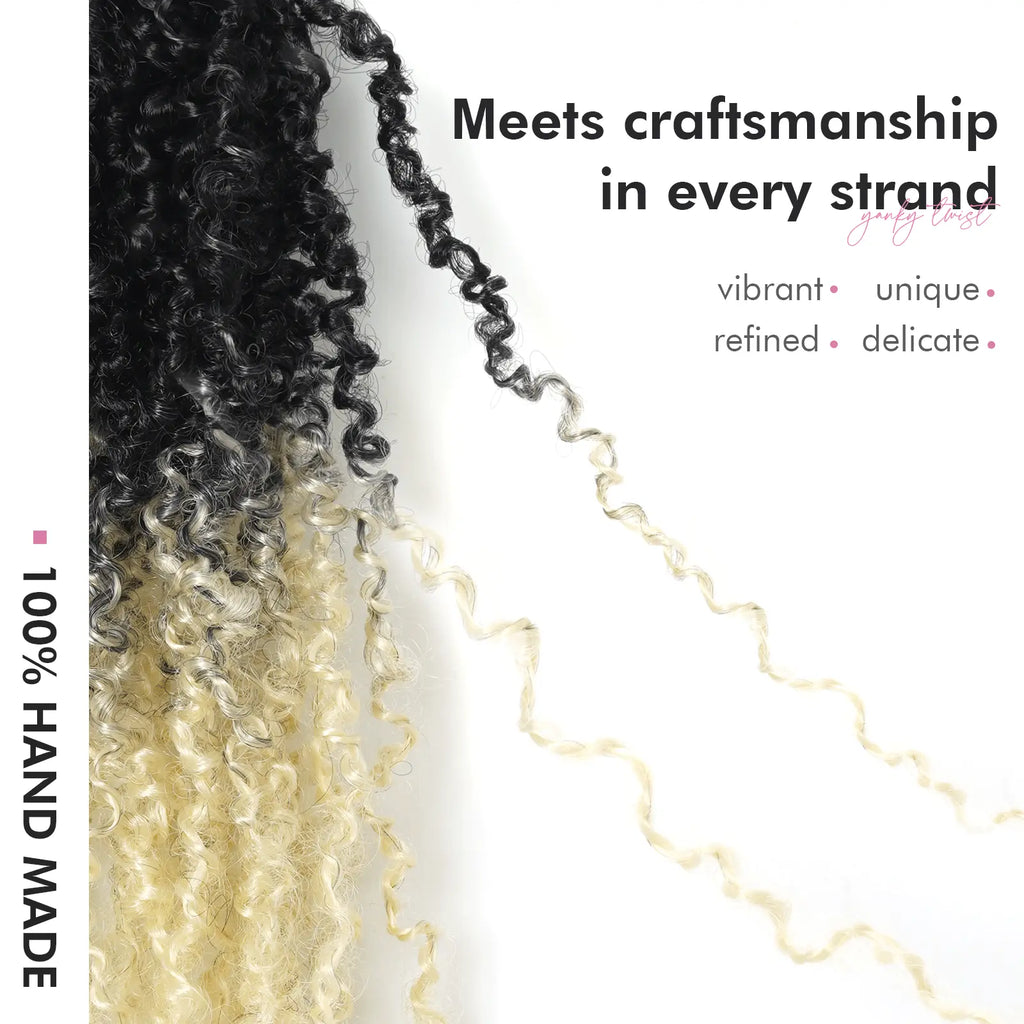 Clearance | Toyotress® Yanky Twist Crochet Hair Mix-color Short Passion Twist Pre Twisted Bob Twist Hair Extensions Toyotress