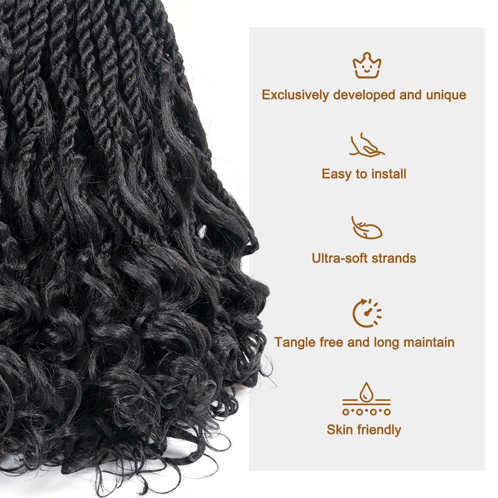 ( US ONLY) FAST SHIPPING ISLAND TWIST | Toyotress® Boho Island Twist Crochet Hair - 8 Packs Short Bob Ombre Brown Boho Havana Twist Crochet Braids Synthetic Braiding Hair Toyotress
