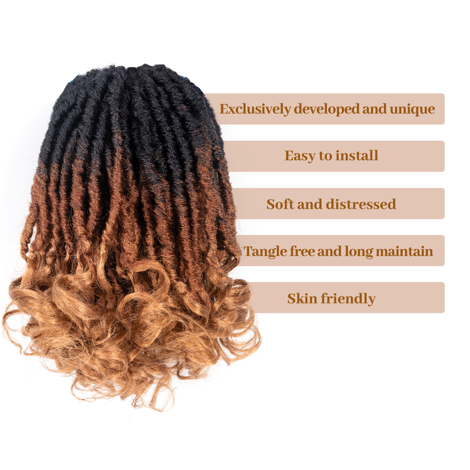 Toyotress Unique French Curl Locs Crochet 14-18