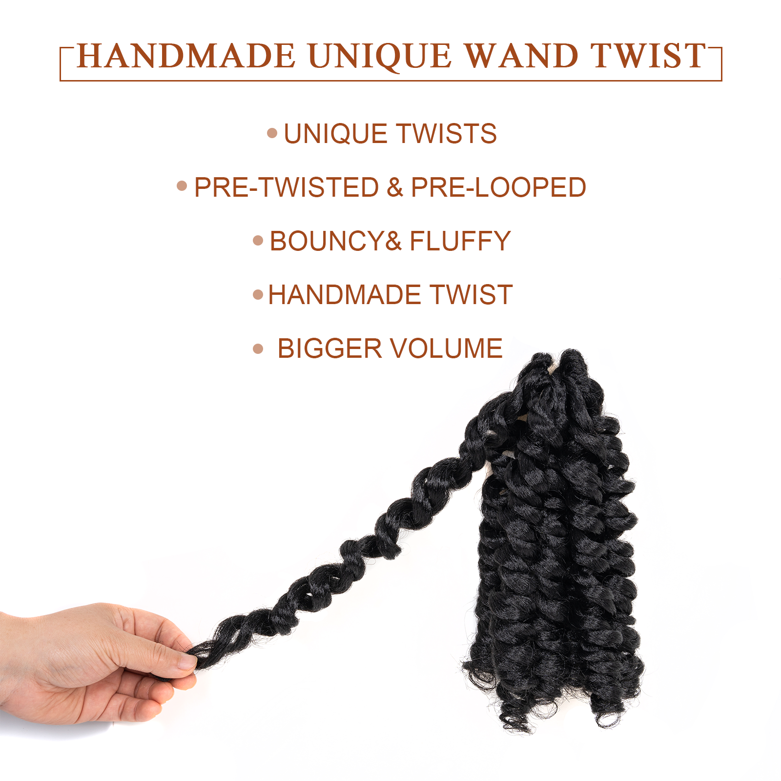 𝗙𝗿𝗮𝗻𝗸𝗲𝗻𝘀𝘁𝗲𝗶𝗻'𝘀 𝗙𝗿𝗶𝘇𝘇 | Toyotress Wand Twist Crochet Hair |10-12