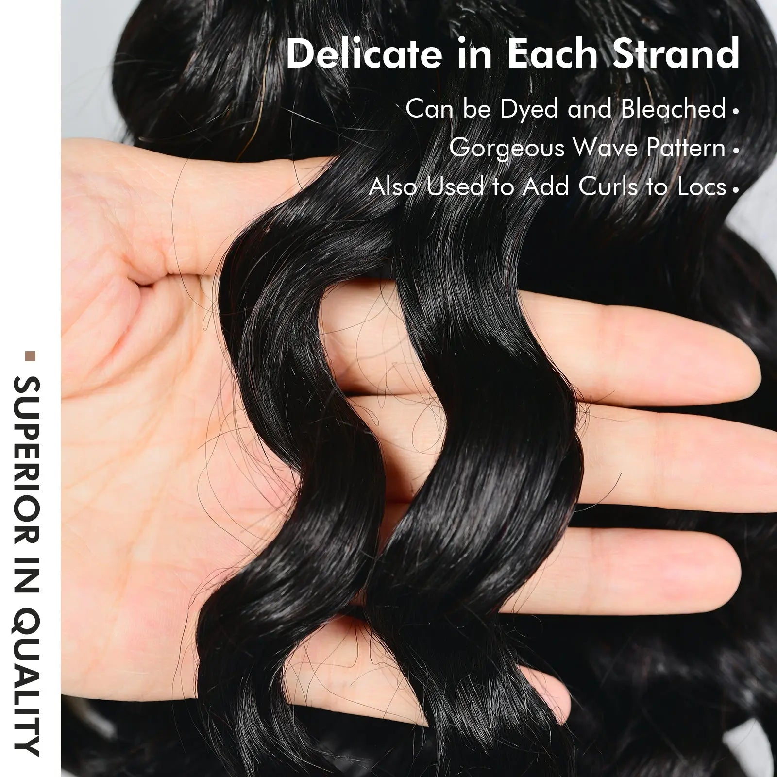 Toyotress® Human Crochet Hair Knotless Pre-Separated Human Hair Ocean Wave Crochet Hair Body Wave Extensions Toyotress