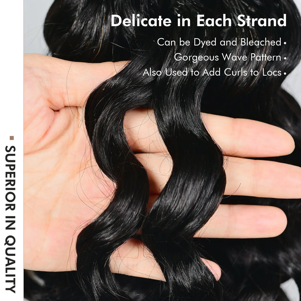 Toyotress® Human Crochet Hair Knotless Pre-Separated Human Hair Ocean Wave Crochet Hair Body Wave Extensions Toyotress