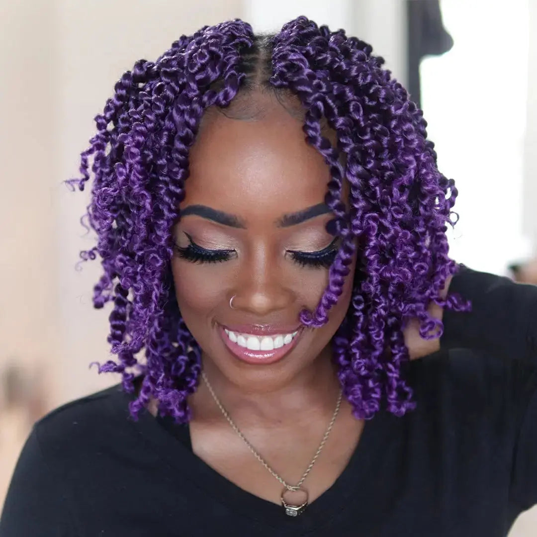 Toyotress Tiana Passion Twist Hair Pre-Twisted Pre-Looped Passion Twists Crochet Braids Made Of Bohemian Hair Synthetic Braiding Hair Extension