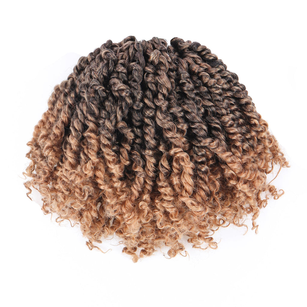 Tiana Passion Twist Hair - 6 inches (12 strands/pack) Short Pre-Twisted Pre-Looped Passion Twists Crochet Braids Made Of Bohemian Hair Synthetic Braiding Hair Extension - Toyotress