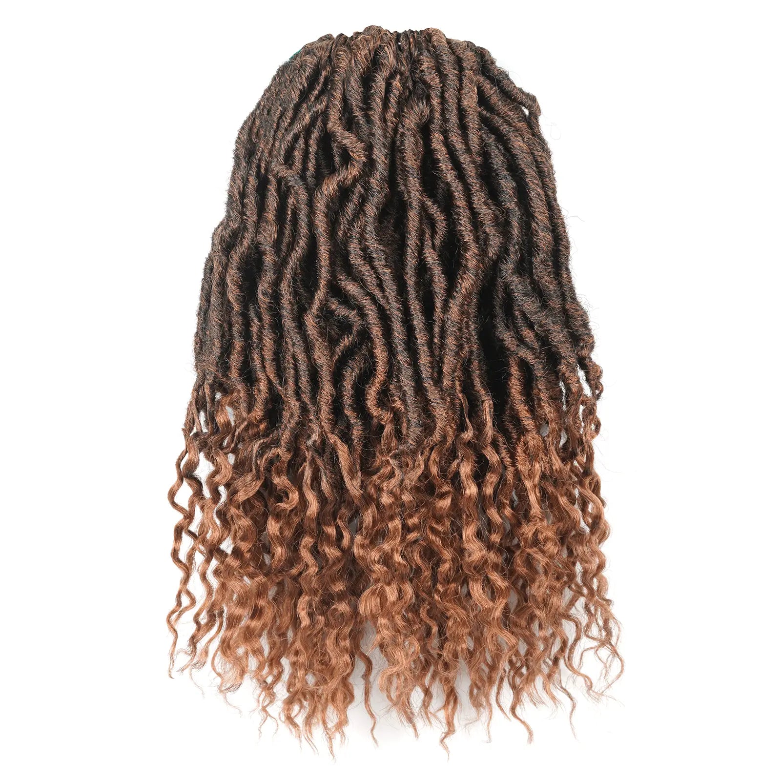 Toyotress Faux Locs With Curly Ends Goddess Locs Crochet Hair Curly Faux Locs Crochet Hair Wavy Nu Locs with Curly Ends Synthetic Braiding Hair