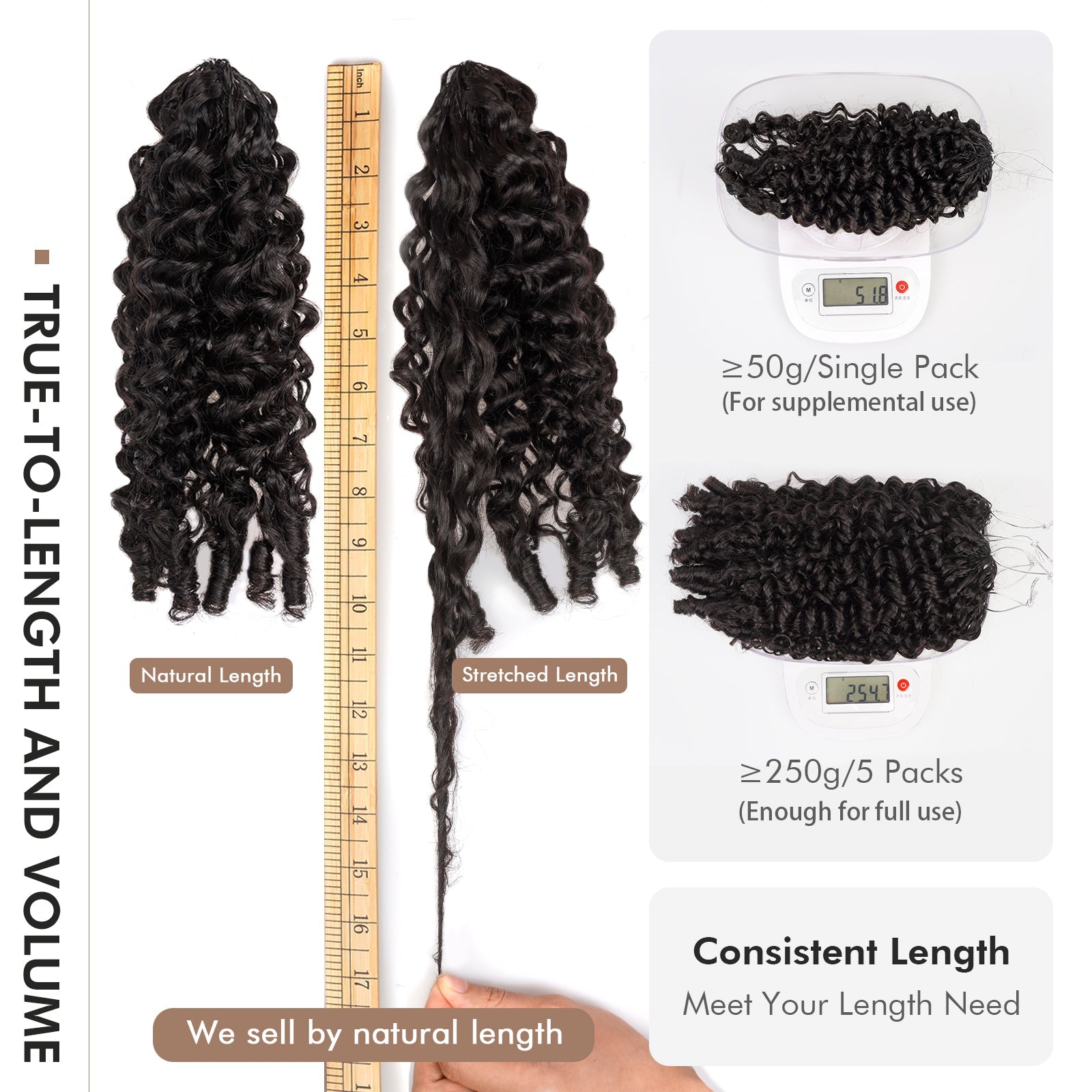 Toyotress® Human Crochet Hair Burmese Curly Hair Feather-Line Invisible Knotless Braiding Hair Extensions Toyotress