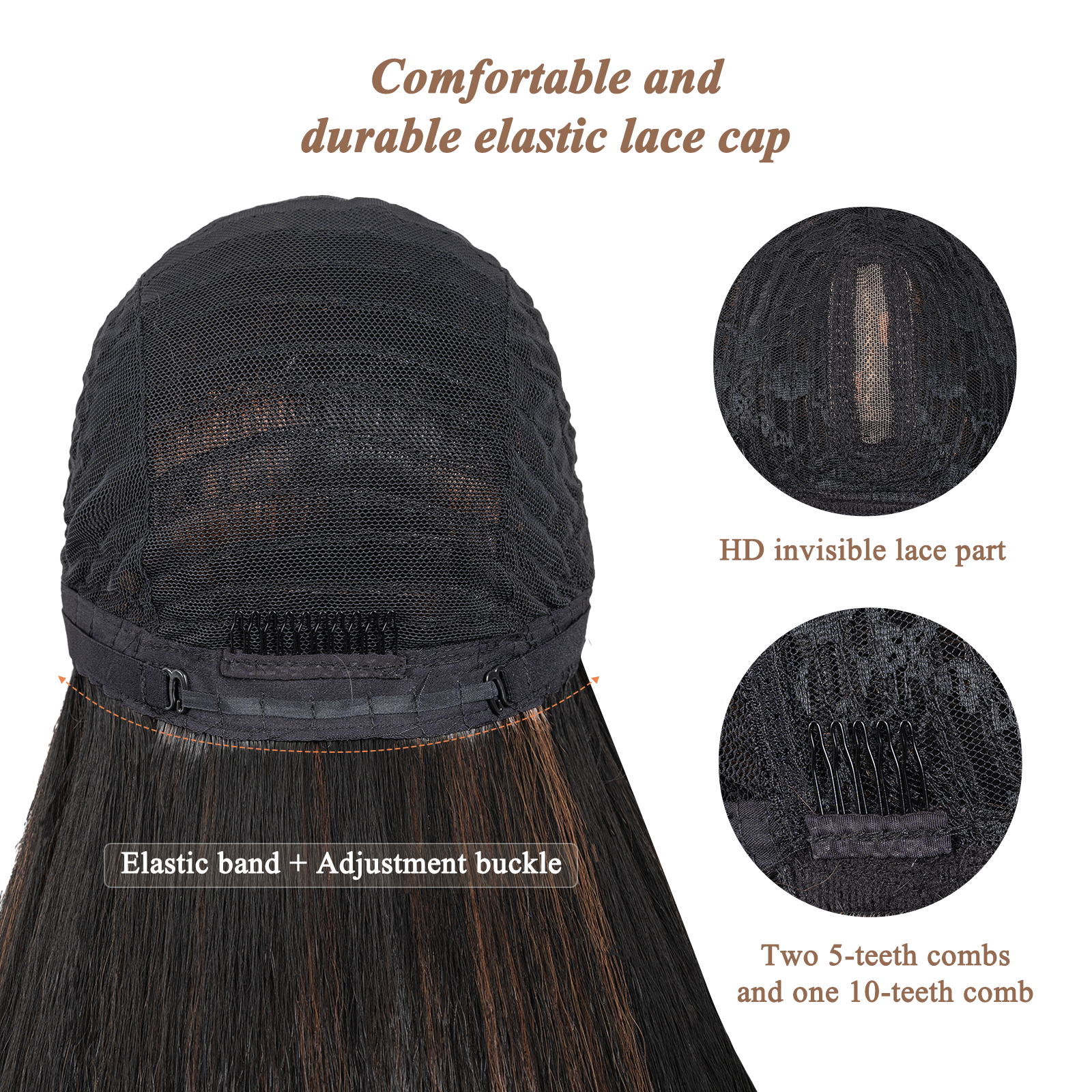 TOYOTRESS AIRY HD LACE MIDDLE PART LONG STRAIGHT  WIG WITH BANGS | 26-32