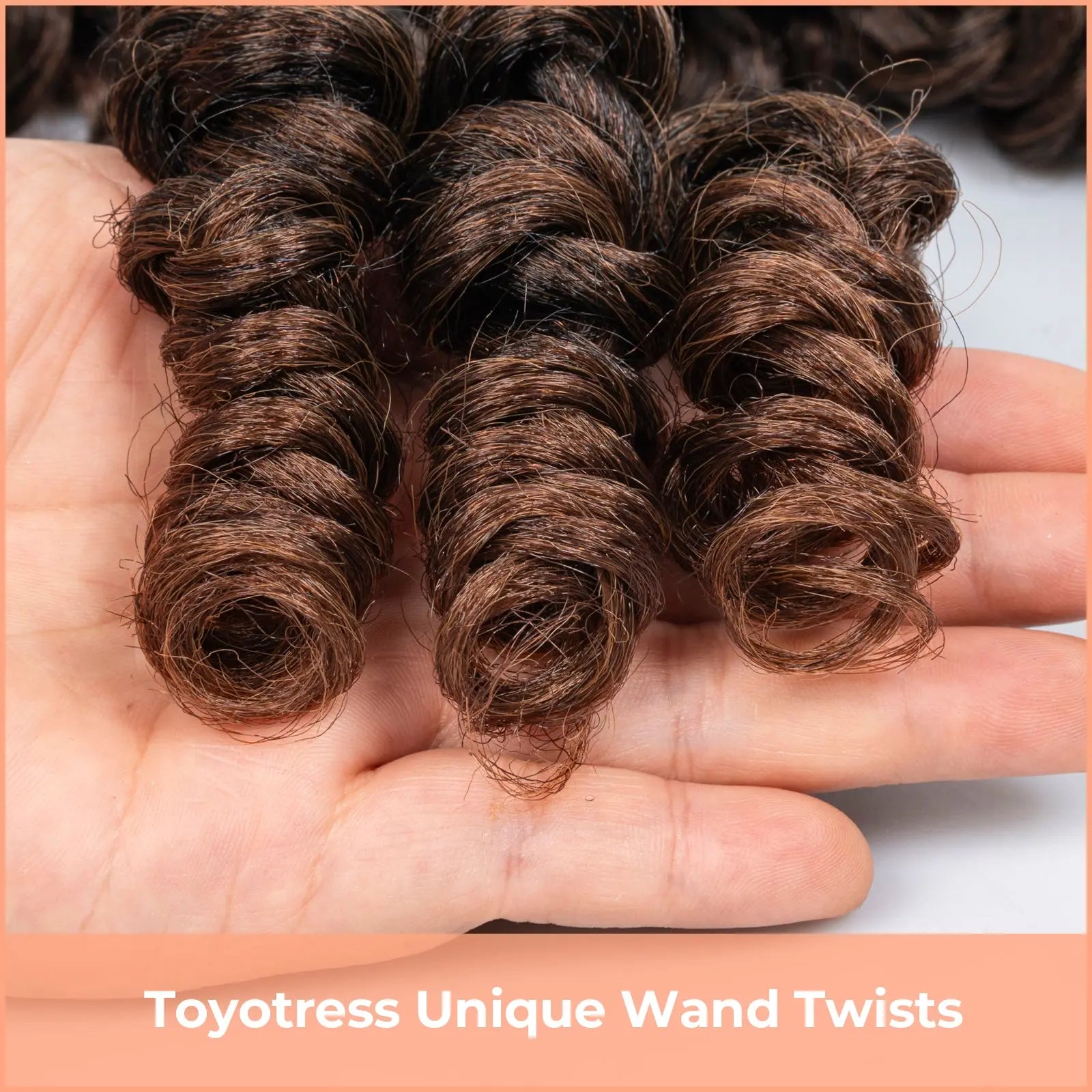 Clearance | Toyotress Wand Twist Crochet Hair | 10-12 Inch Natural Black Pre-twisted Jamaican Bounce Wand Twist Crochet Braids Synthetic Braiding Hair Extensions Toyotress