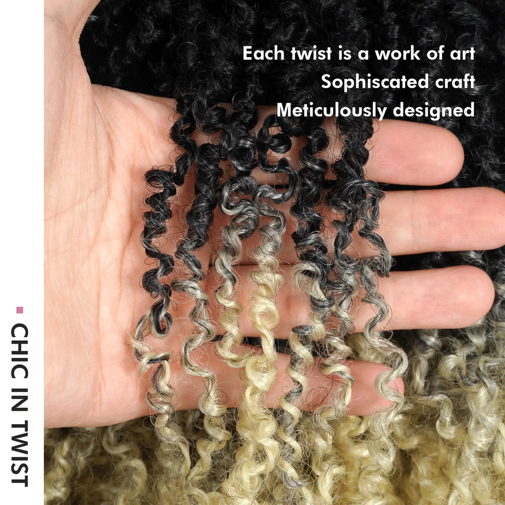 Clearance | Toyotress® Yanky Twist Crochet Hair Mix-color Short Passion Twist Pre Twisted Bob Twist Hair Extensions Toyotress
