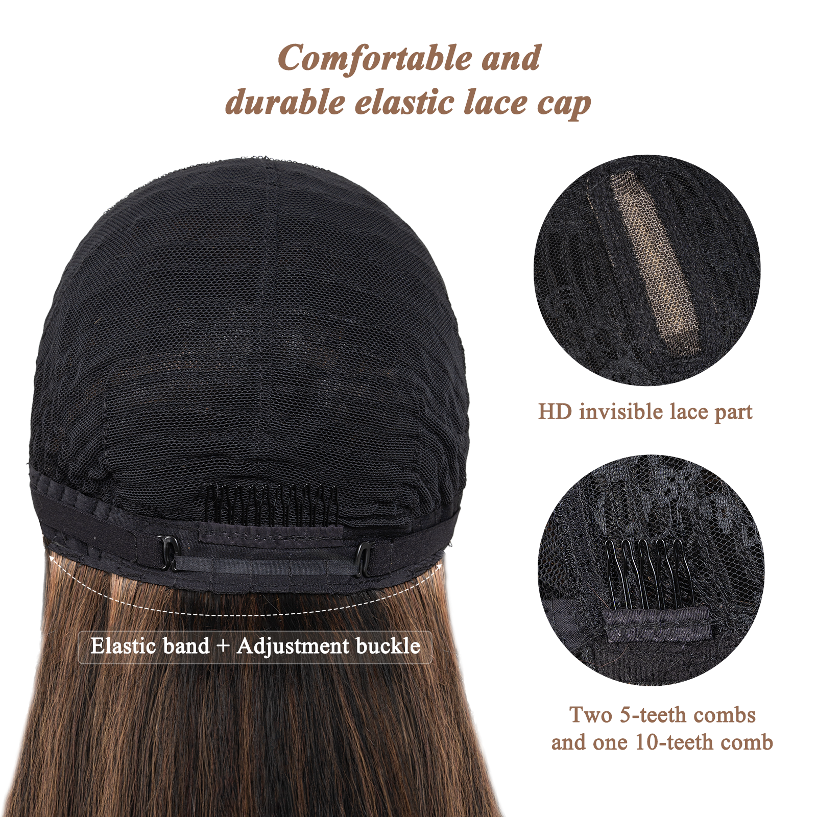 TOYOTRESS AIRY HD LACE MIDDLE PART LONG STRAIGHT  WIG WITH BANGS | 26-32
