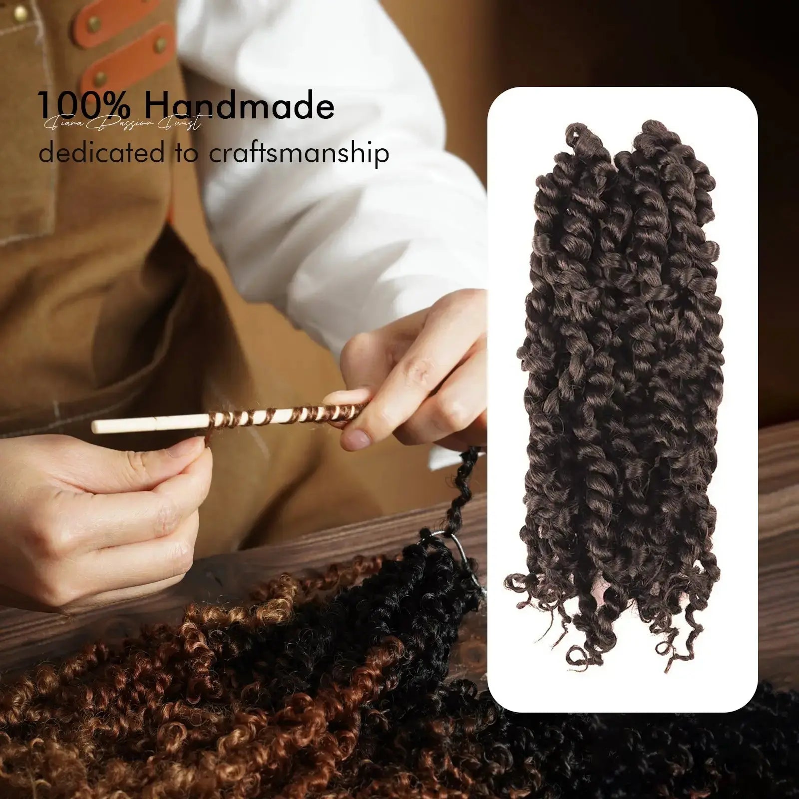 Toyotress Tiana Passion Twist Hair Pre-Twisted Pre-Looped Passion Twists Crochet Braids Made Of Bohemian Hair Synthetic Braiding Hair Extension