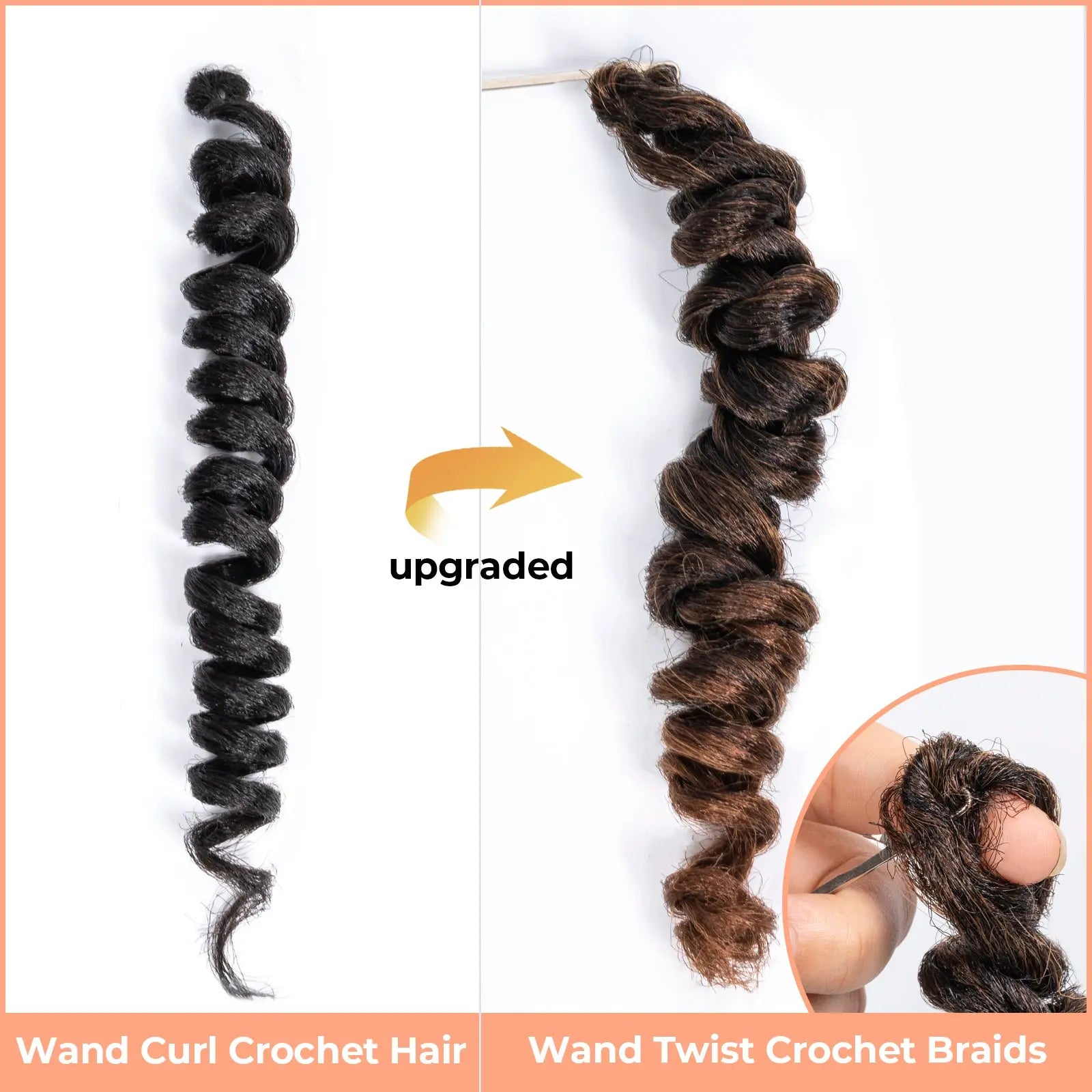 Clearance | Toyotress Wand Twist Crochet Hair | 10-12 Inch Natural Black Pre-twisted Jamaican Bounce Wand Twist Crochet Braids Synthetic Braiding Hair Extensions Toyotress