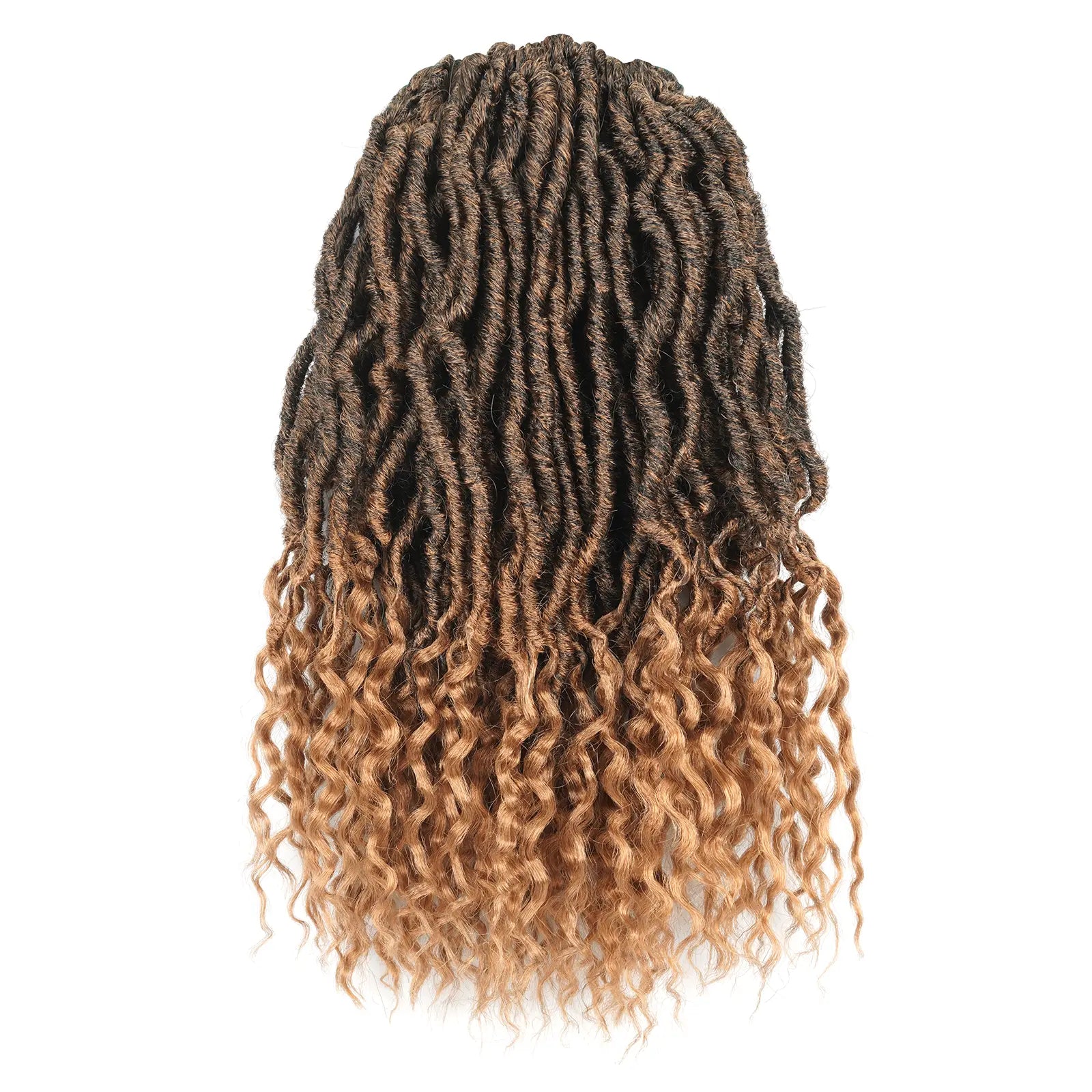 Toyotress Faux Locs With Curly Ends Goddess Locs Crochet Hair Curly Faux Locs Crochet Hair Wavy Nu Locs with Curly Ends Synthetic Braiding Hair