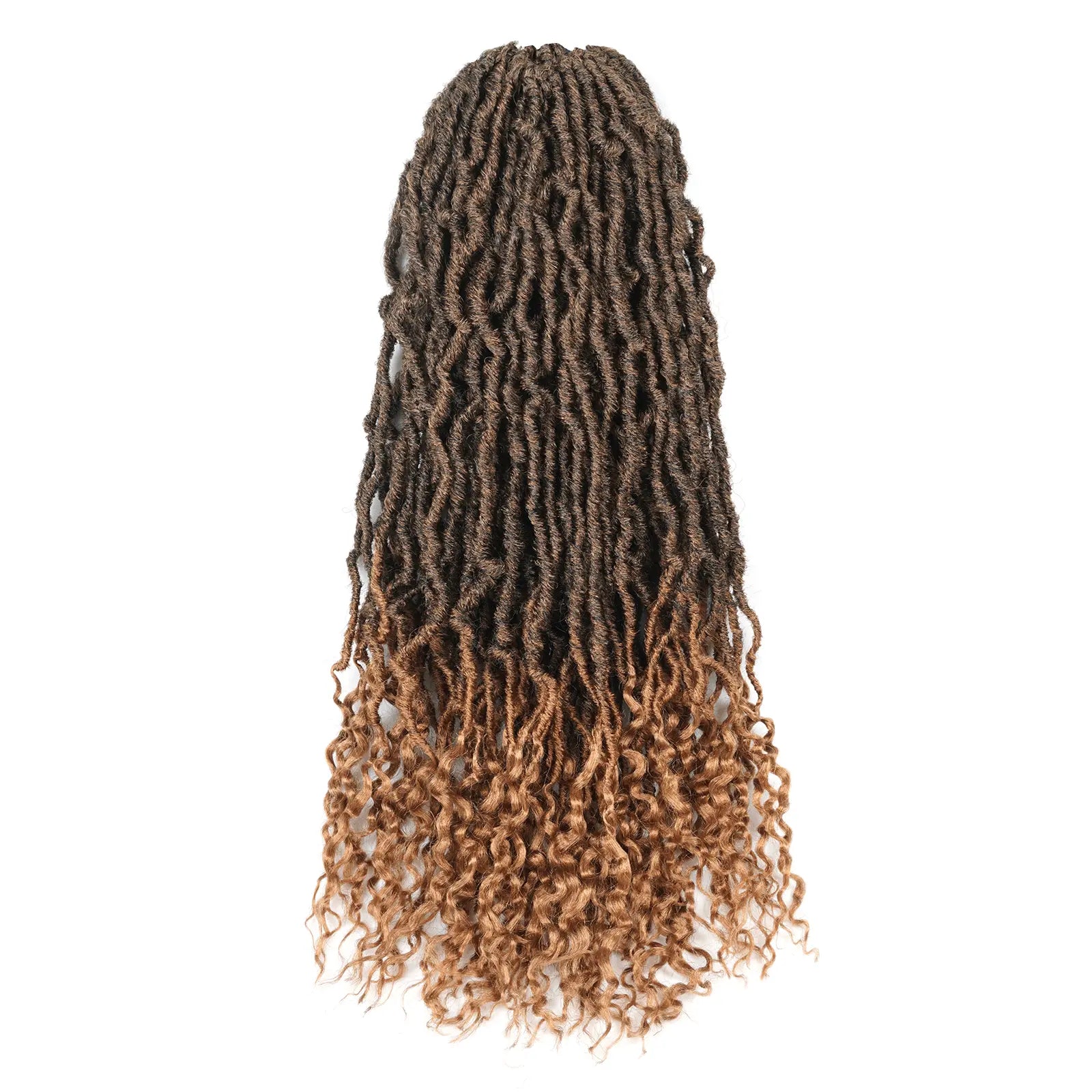 Toyotress Faux Locs With Curly Ends Goddess Locs Crochet Hair Curly Faux Locs Crochet Hair Wavy Nu Locs with Curly Ends Synthetic Braiding Hair