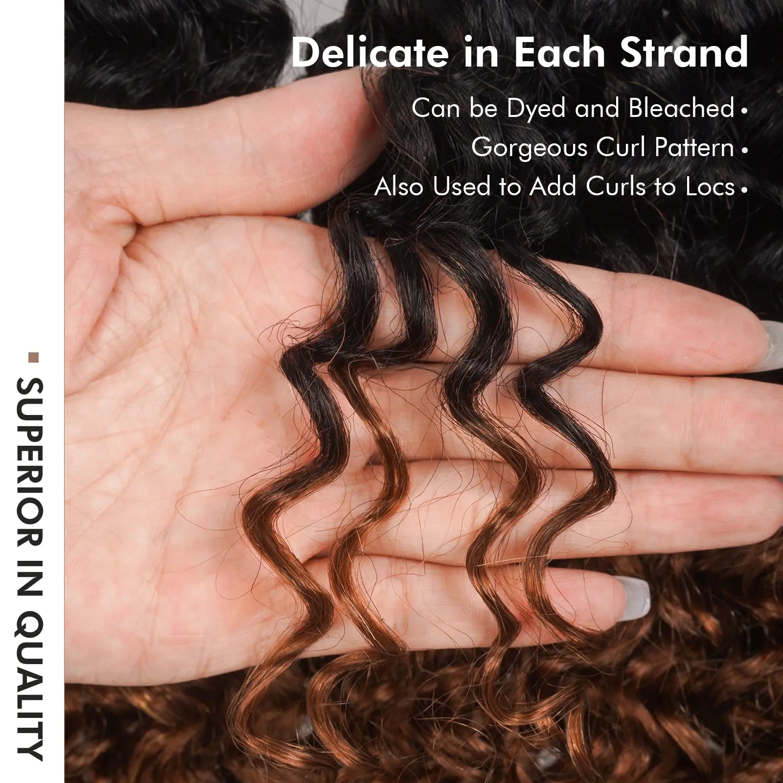 Toyotress® Knotless Pre-Separated Human Crochet Hair Kinky Curly Spring Curly Hair Extensions Human Hair Crochet Kinky Curly Toyotress