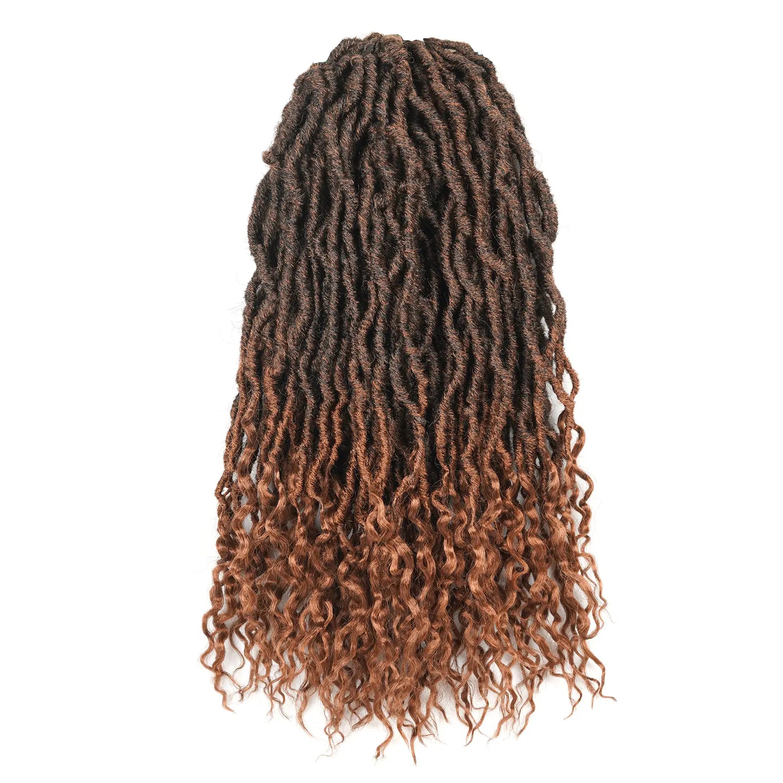 Toyotress Faux Locs With Curly Ends Goddess Locs Crochet Hair Curly Faux Locs Crochet Hair Wavy Nu Locs with Curly Ends Synthetic Braiding Hair