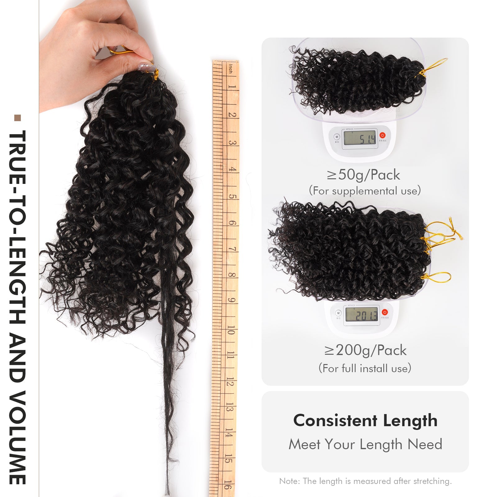Toyotress® Knotless Pre-Separated Crochet Spring Curly Hair Extensions Human Hair Crochet Kinky Curly Toyotress