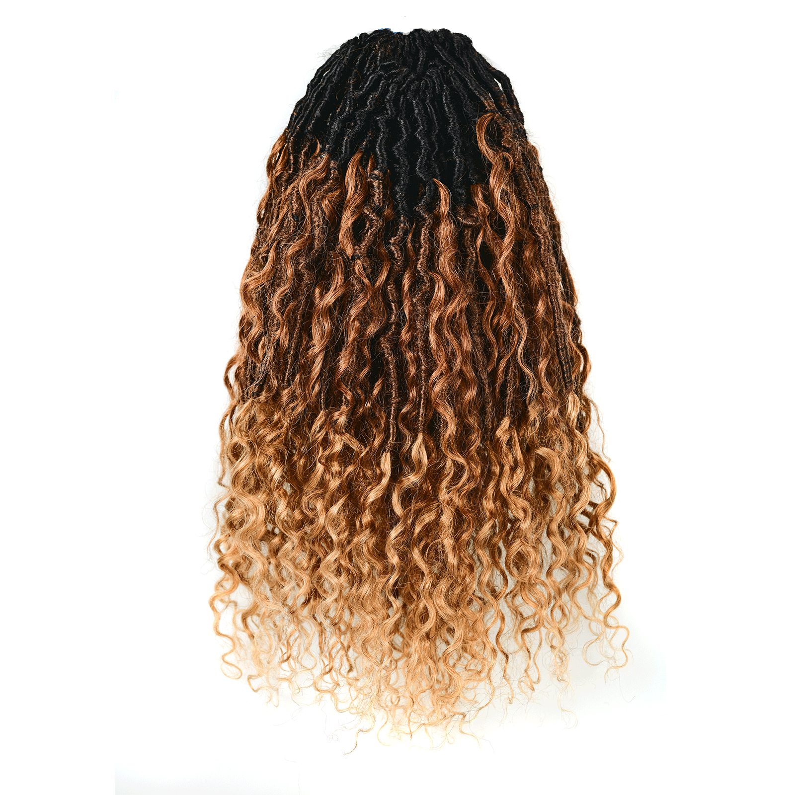 Toyotress Crochet Boho Locs Braiding Hair With Human Hair Curls Pre Looped Goddess Boho Dreadlocks Curly Full Ends Hair Extensions