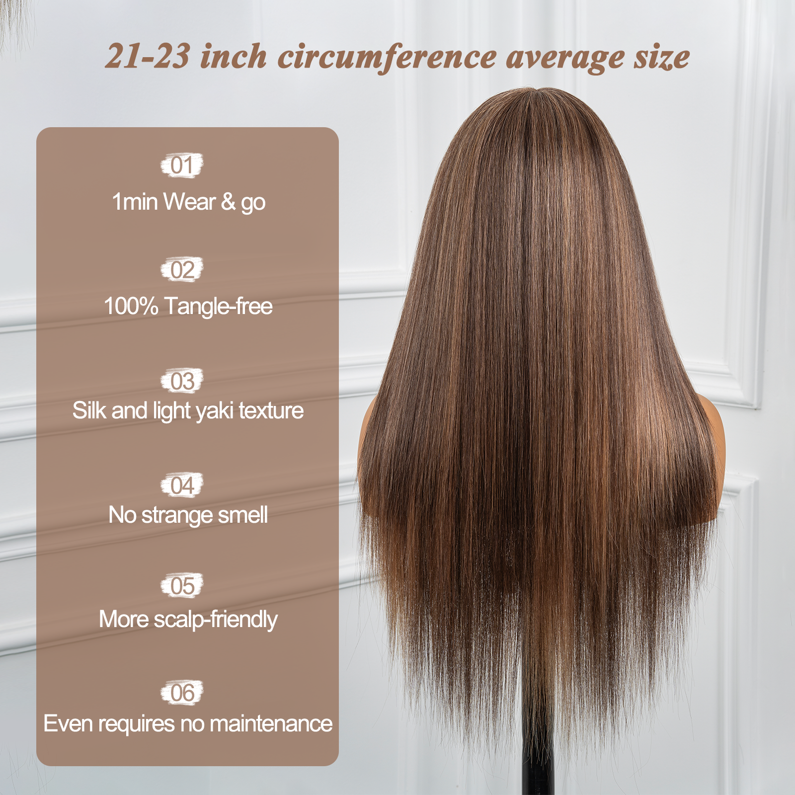 TOYOTRESS AIRY HD LACE MIDDLE PART LONG STRAIGHT  WIG WITH BANGS | 26-32
