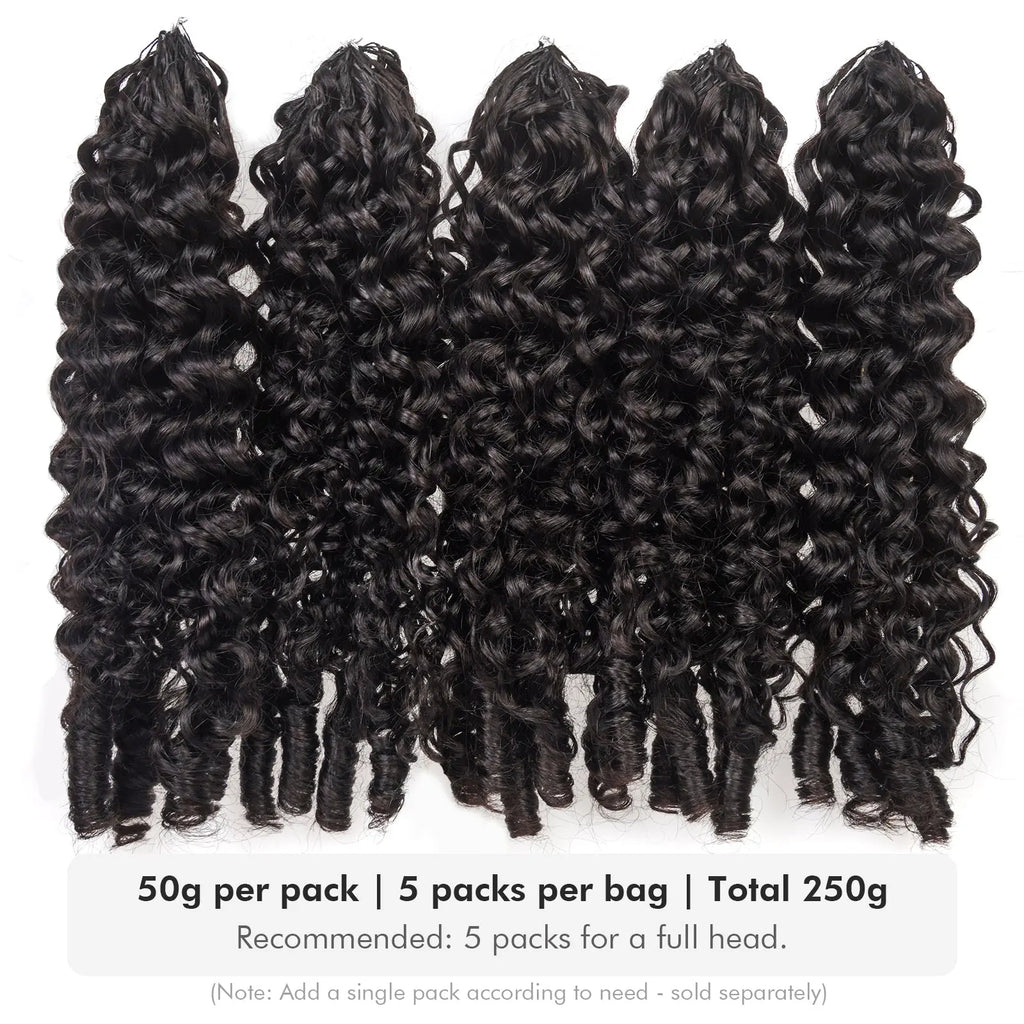 Toyotress® Human Crochet Hair Burmese Curly Hair Feather-Line Invisible Knotless Braiding Hair Extensions Toyotress