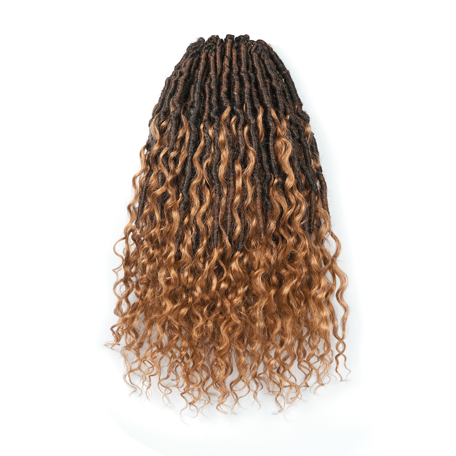 Toyotress Crochet Boho Locs Braiding Hair With Human Hair Curls Pre Looped Goddess Boho Dreadlocks Curly Full Ends Hair Extensions