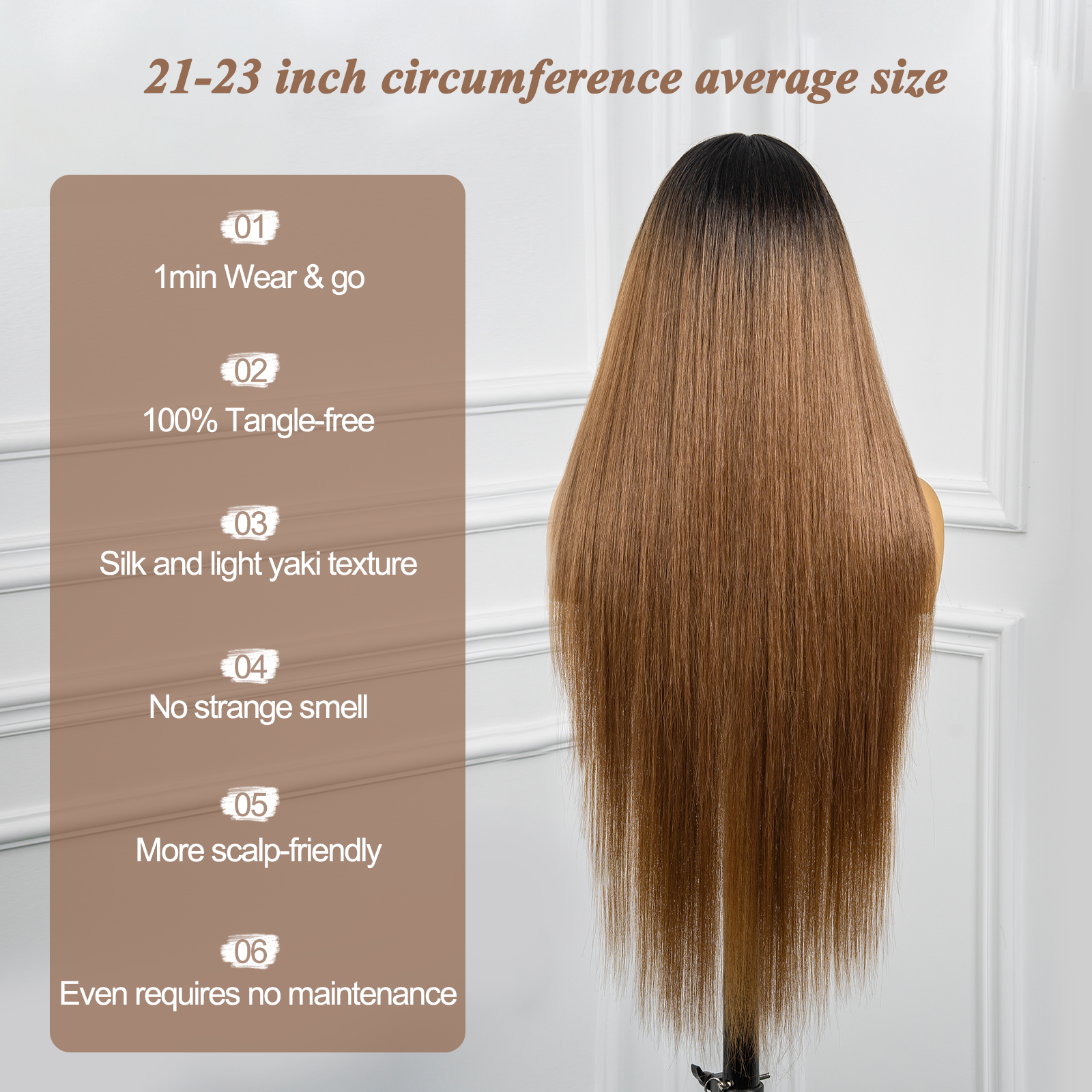 TOYOTRESS AIRY HD LACE MIDDLE PART LONG STRAIGHT  WIG WITH BANGS | 26-32