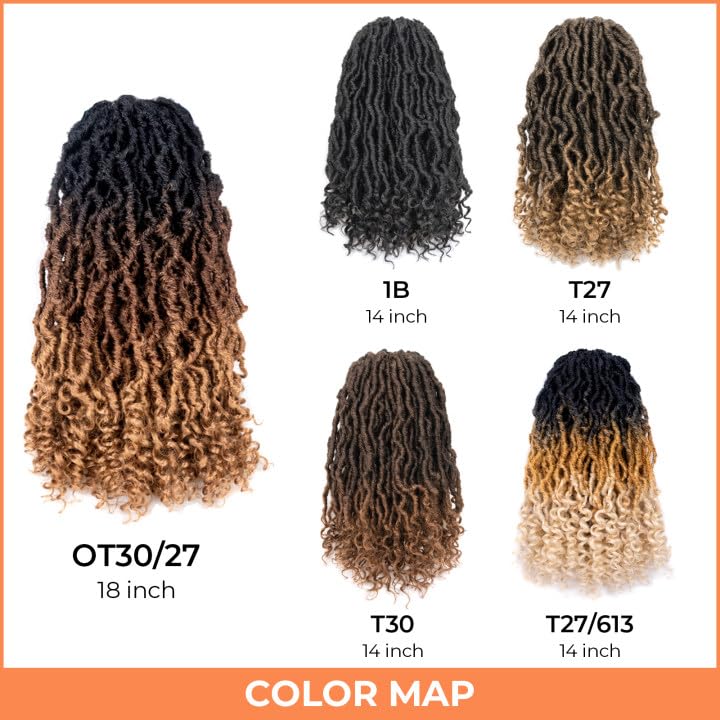 Toyotress Passion Locs Crochet Hair 10-18 Inch| Pre-Looped Handmade Curly Hair Crochet Synthetic Braiding Hair