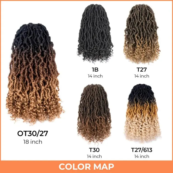 1 Pack PL | Toyotress® Passion Faux Locs Crochet Hair Pre-Looped Curly Faux Locs Hair Extensions Toyotress