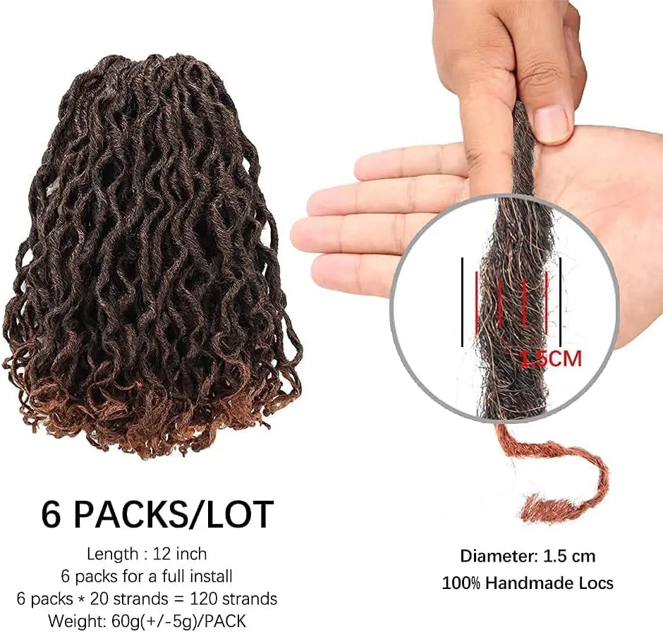 ToyoTress Toceana Curly Locs Crochet Hair Braiding Hair Extensions