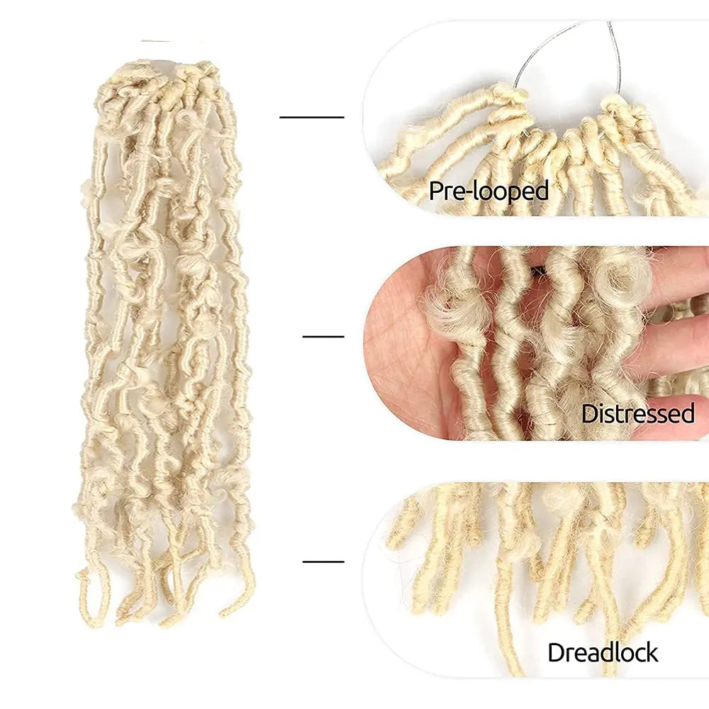 ( US ONLY) FAST SHIPPING DBL | Toyotress® Butterfly Locs Pre-Looped Distressed Locs Braiding Synthetic Crochet Hair Extensions Toyotress