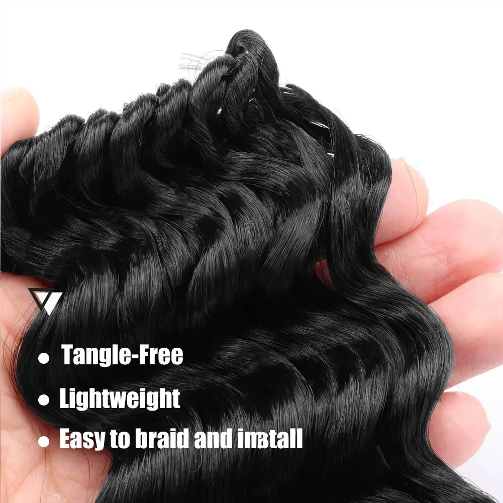 Clearance | Toyotress® Deep Wave Crochet Hair Pre-Looped Wavy Curly Crochet Synthetic Hair Extensions Toyotress