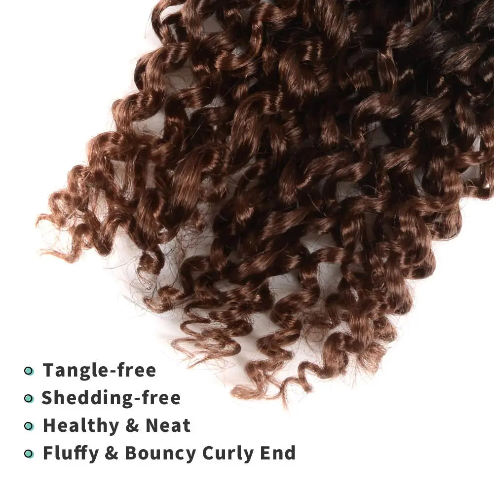 Clearance | TOYOTRESS Water Wave Passion Twist Hair 6/7 Packs - Ombre Orange Water Wave Crochet Braids Synthetic Braiding Hair Extensions Toyotress