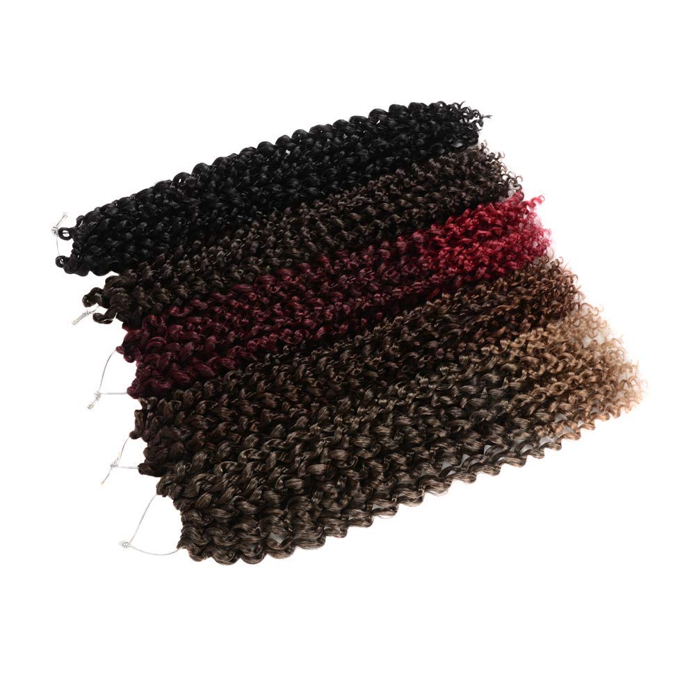 TOYOTRESS Water Wave Passion Twist Hair - Ombre Orange Water Wave Crochet Braids Synthetic Braiding Hair Extensions