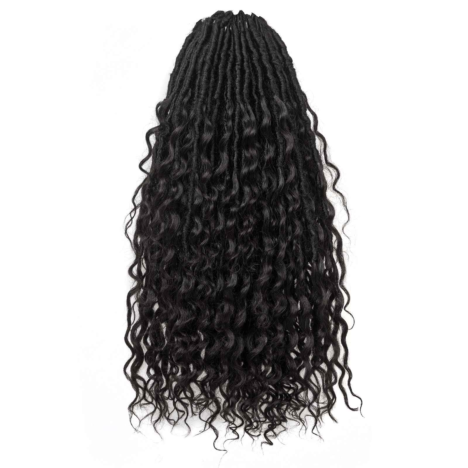 8 Packs | Toyotress® HDBL 100% Human Hair Boho Locs Crochet Braiding Hair Pre-Looped Goddess Dreadlocks With Curly Ends Toyotress