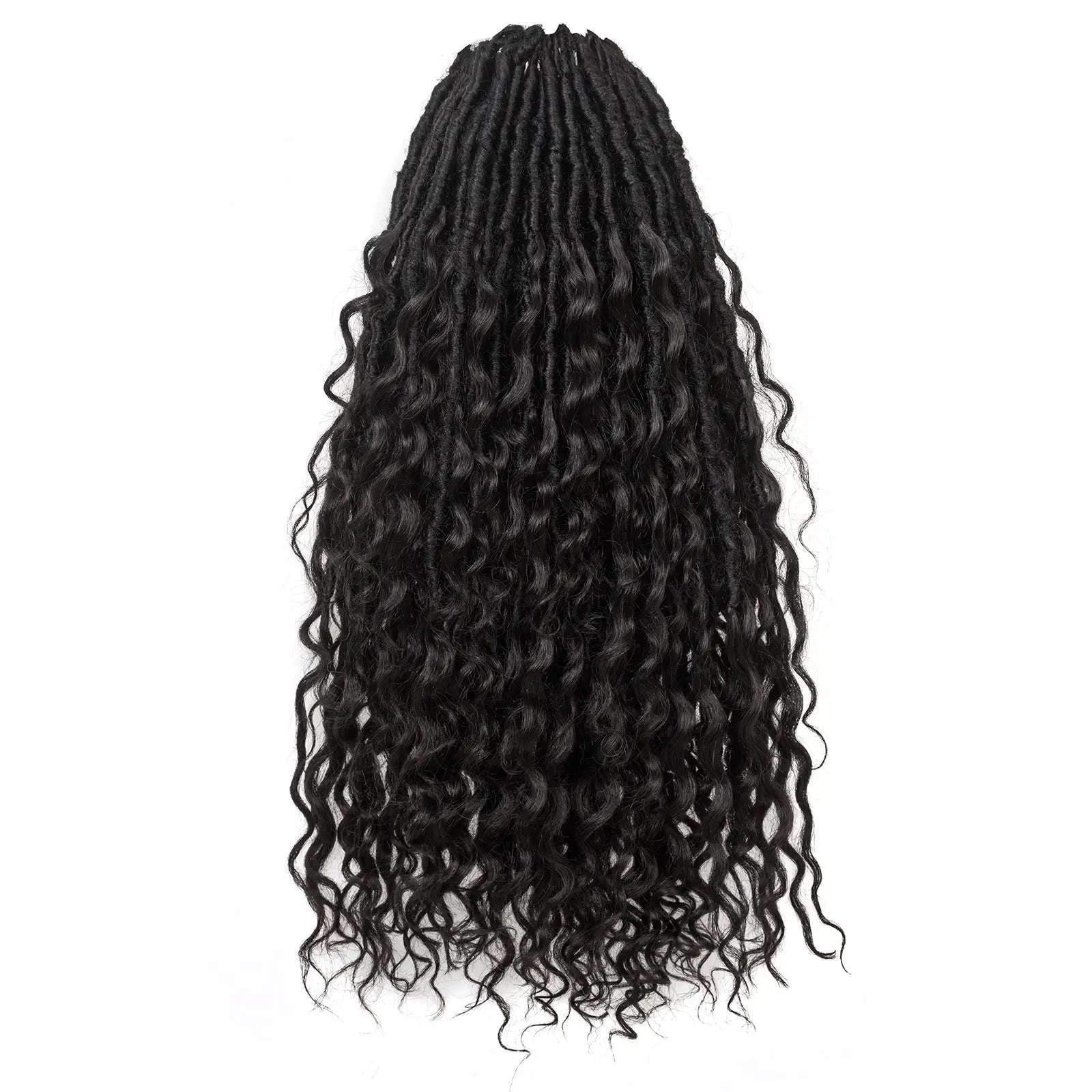 8 Packs HDBL  | Toyotress® 100% Boho Locs Human Hair Boho Faux Locs With Curls Pre-Looped Goddess Locs Toyotress