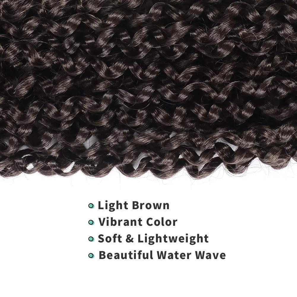 Clearance | TOYOTRESS Water Wave Passion Twist Hair 6/7 Packs - Ombre Orange Water Wave Crochet Braids Synthetic Braiding Hair Extensions Toyotress